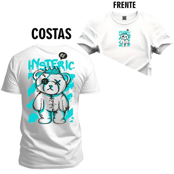 Imagem de Camiseta Malha Premium Estampada Unissex Urso Wasteneric Frente e Costas