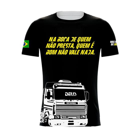 Imagem de Camiseta Manga Curta Caminhoneiro Na Boca De Quem Não Presta