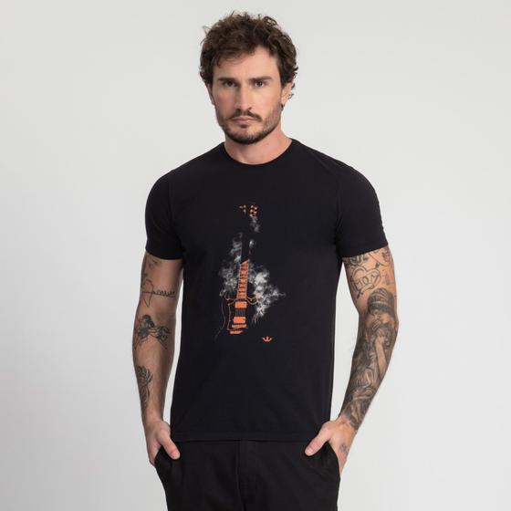 Imagem de Camiseta Manga Curta Docthos Slim Flaming Guitar