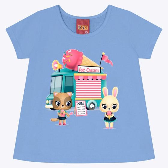 Imagem de Camiseta Manga Curta Estampada Infantil Feminina Kyly 1000186