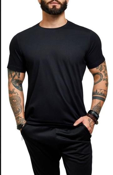 Imagem de Camiseta manga curta gola redonda lisa masculina básica