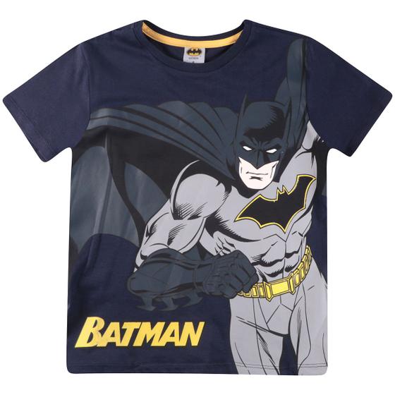 Imagem de Camiseta Manga Curta Infantil Batman Correndo Gel Azul