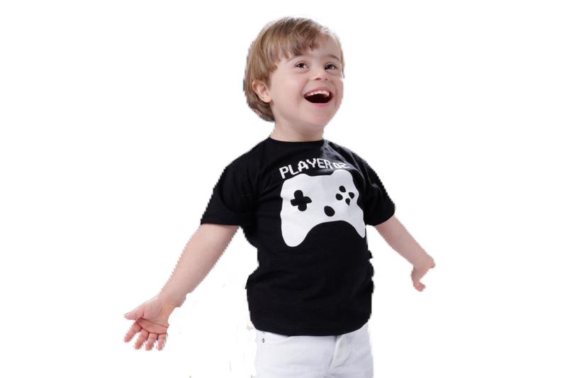 Imagem de Camiseta Manga Curta Preta Player02 Le Marques Infantil Unissex Tamanho 6