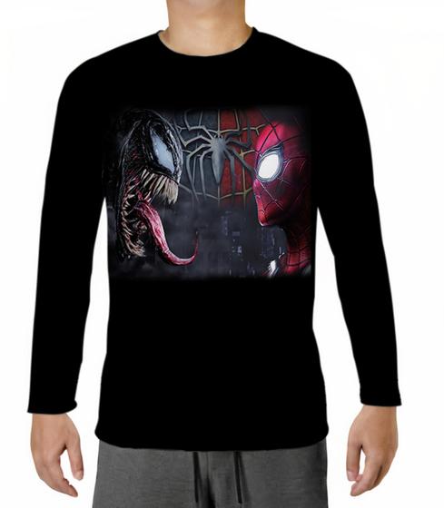 Imagem de Camiseta Manga Longa 100 Homem Aranha No Way home Filme Aranhaverso