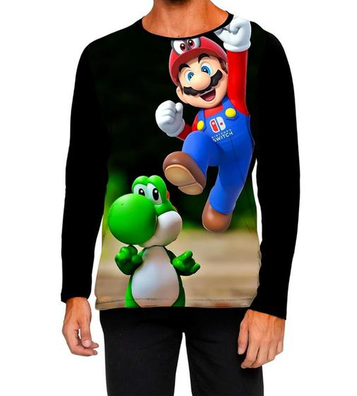 Imagem de Camiseta Manga Longa Ads Super Mario Luigi Mario boss Yoshi