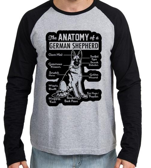 Imagem de Camiseta Manga Longa Anatomia Pastor Alemão