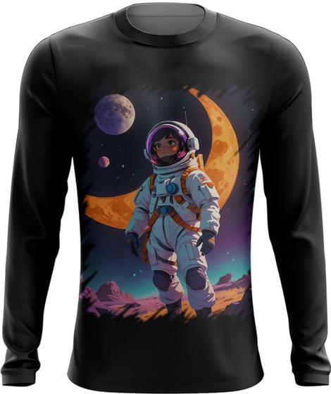 Imagem de Camiseta Manga Longa Astronauta Dance Vaporwave 1