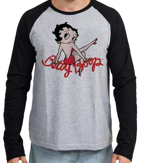 Imagem de Camiseta Manga Longa blusa Betty Boop pernas