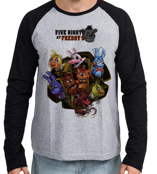 Imagem de Camiseta Manga Longa blusa Five Nights at Freddy's Personagens