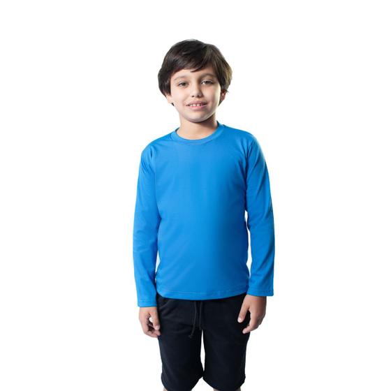 Imagem de Camiseta Manga Longa Blusa Infantil 100% Algodão