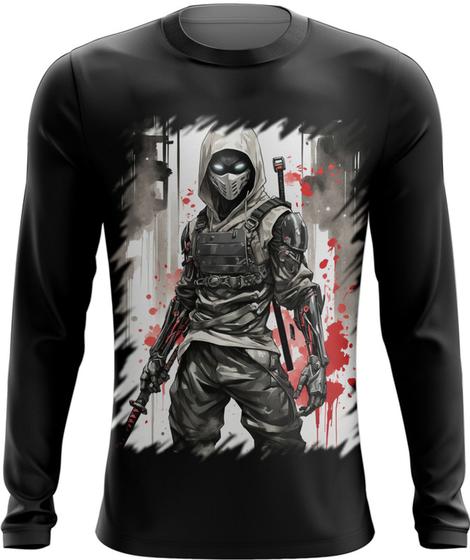 Imagem de Camiseta Manga Longa Ciborgue Ninja Robô Espreita 11