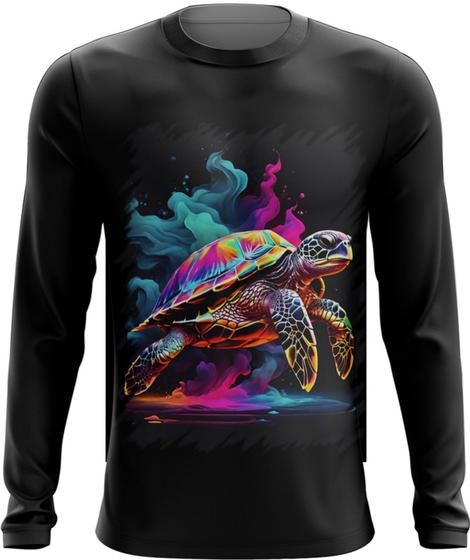 Imagem de Camiseta Manga Longa de Tartaruga Marinha Neon Style 3