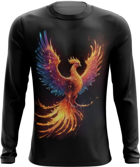 Imagem de Camiseta Manga Longa Fenix Phonenix Ave Mitologica Renascimento 4