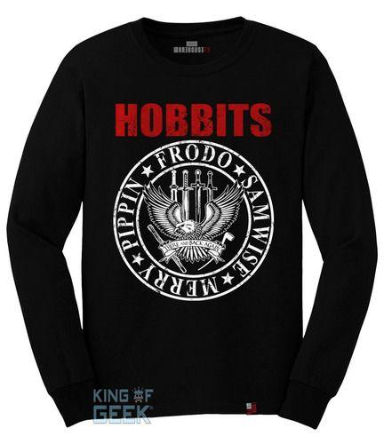 Imagem de Camiseta Manga Longa Hobbits O Senhor Dos Anéis Camisa Filme