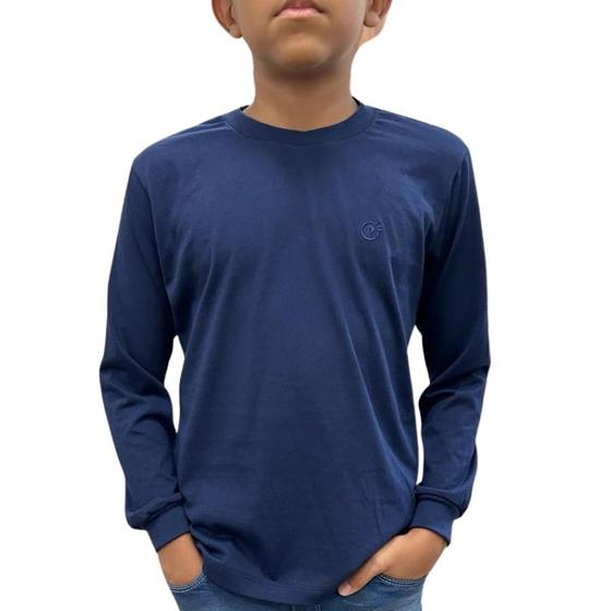 Imagem de Camiseta Manga longa Infantil Juvenil Menino T-shirt Básica