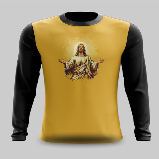 Imagem de Camiseta Manga Longa Jesus Glorioso Brilhando