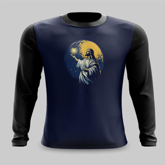 Imagem de Camiseta Manga Longa Jesus Iluminando Caminho