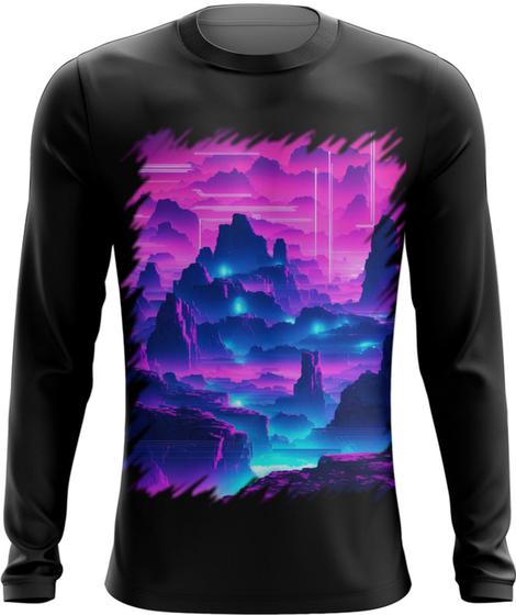 Imagem de Camiseta Manga Longa Landscape Futuro Vaporwave 4