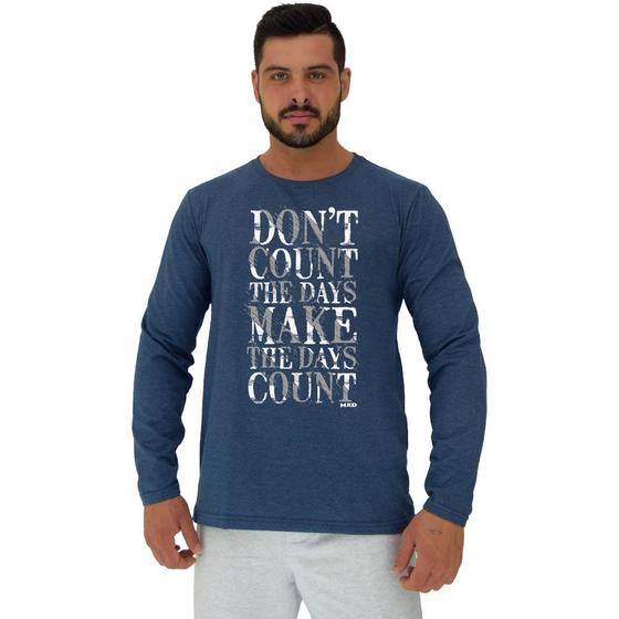 Imagem de Camiseta Manga Longa Moletinho MXD Conceito Don't Count The Days