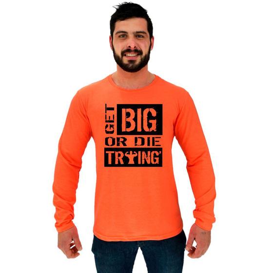 Imagem de Camiseta Manga Longa Moletinho MXD Conceito Get Big Or Die Traing