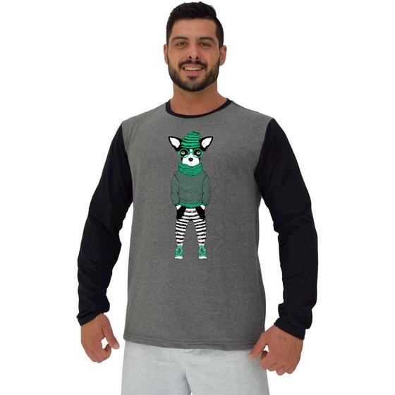 Imagem de Camiseta Manga Longa Moletinho MXD Conceito Stylish Dog