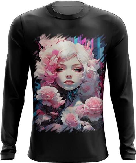 Imagem de Camiseta Manga Longa Mulher de Rosas Paixão 11