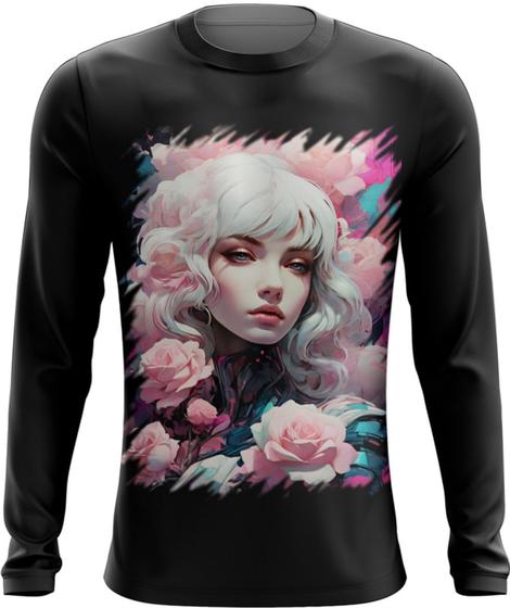 Imagem de Camiseta Manga Longa Mulher de Rosas Paixão 16