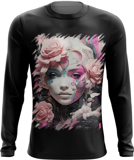 Imagem de Camiseta Manga Longa Mulher de Rosas Paixão 17