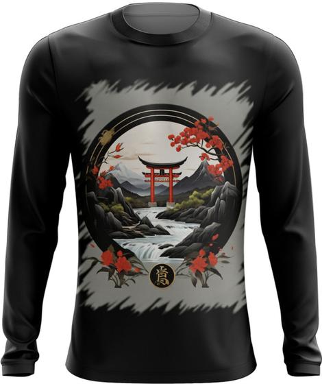 Imagem de Camiseta Manga Longa Paisagem Oriental Portão Torii 28