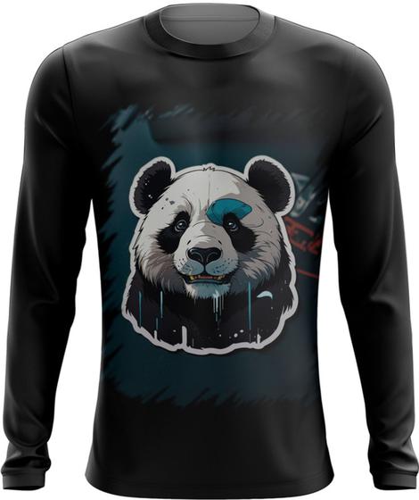 Imagem de Camiseta Manga Longa Panda Com Roupa Estilosa 5