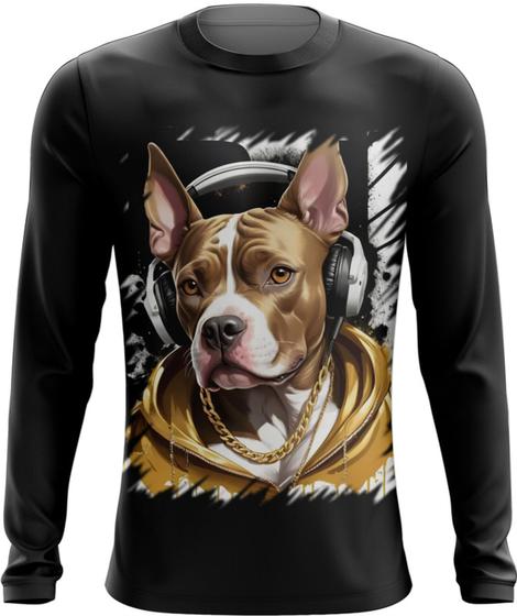 Imagem de Camiseta Manga Longa Pitbull com Headphones 11