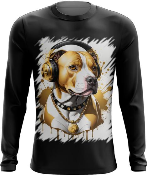 Imagem de Camiseta Manga Longa Pitbull com Headphones 6