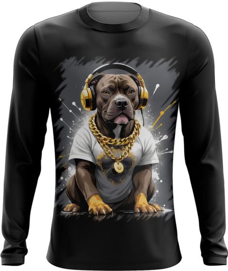 Imagem de Camiseta Manga Longa Pitbull com Headphones 8