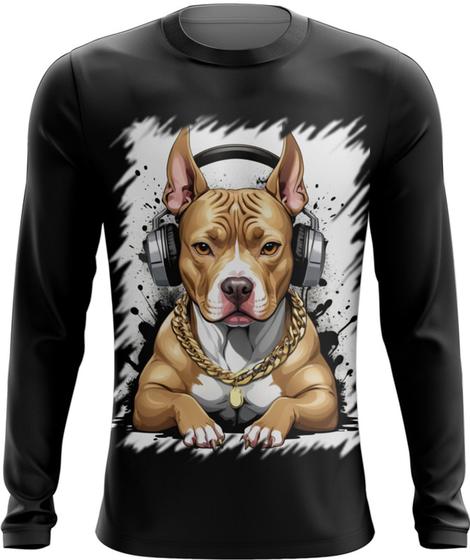 Imagem de Camiseta Manga Longa Pitbull com Headphones 9