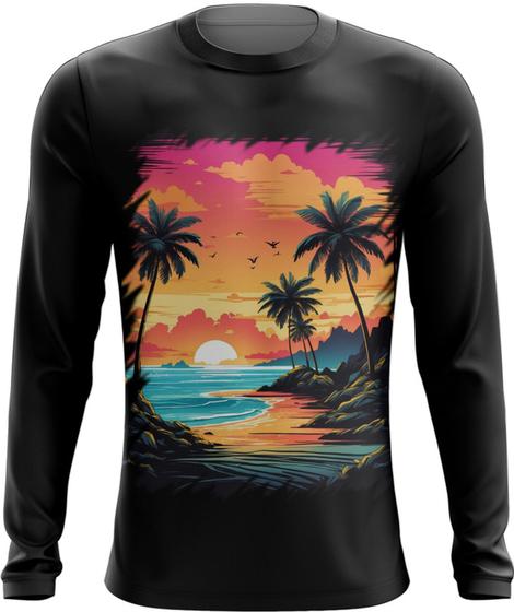 Imagem de Camiseta Manga Longa Praia Paradisíaca Vintage 24