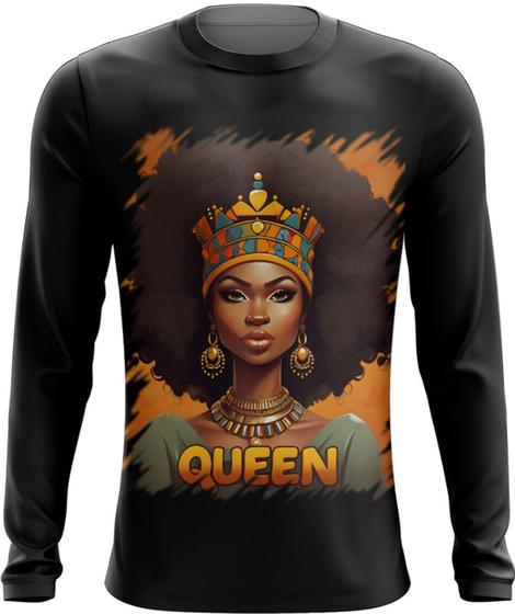 Imagem de Camiseta Manga Longa Rainha Africana Queen Afric 12