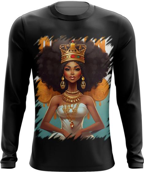 Imagem de Camiseta Manga Longa Rainha Africana Queen Afric 8