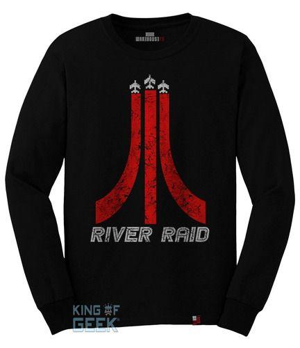 Imagem de Camiseta Manga Longa River Raid Atari Game Retrô Camisa Geek