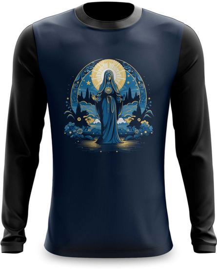 Imagem de Camiseta Manga Longa Santos Igreja Católico Símbolo Fé 01