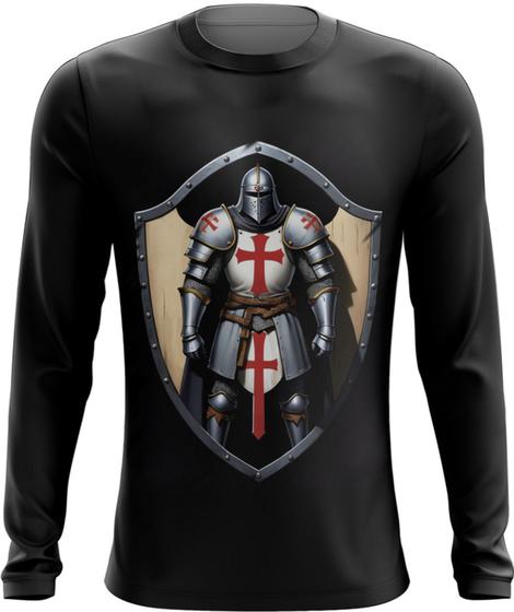 Imagem de Camiseta Manga Longa Templário Medieval Cruzadas 3