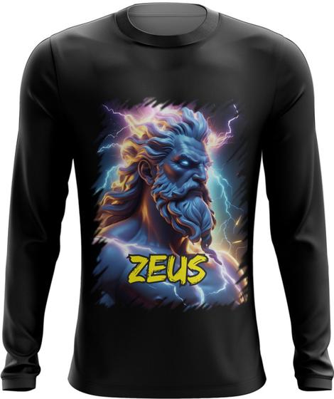 Imagem de Camiseta Manga Longa Zeus Deus do Raio Olimpo Mitologia Grega 2