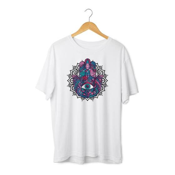 Imagem de Camiseta Mão de Hamsá Mandala - Linha Zen