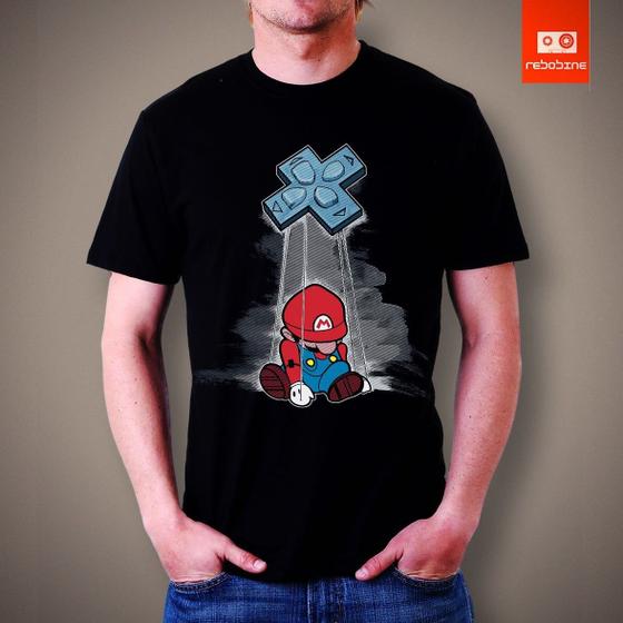 Imagem de Camiseta Mario Bros Sob Controle Video Game Retro