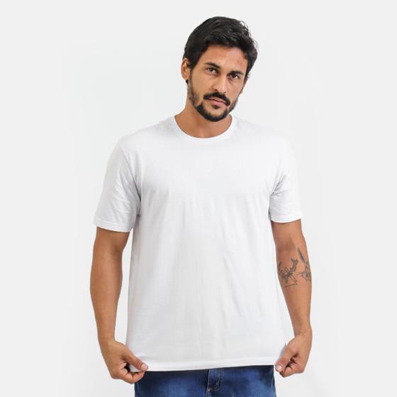 Imagem de Camiseta Masculina 100% Algodão Lisa Gola Careca Linha premium Com reforço na gola- G102