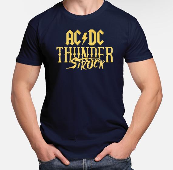 Imagem de Camiseta Masculina Acdc Trunder Struck Camisa Novidade