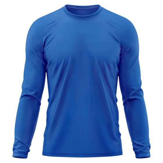Imagem de Camiseta Masculina Adulto Proteção Solar UV Manga Longa Segunda Pele Dry Fit
