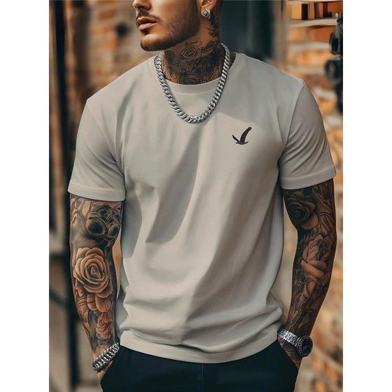 Imagem de Camiseta Masculina Aguia Camisa 100% Algodao Blusa Malha Premium Lançamento casual