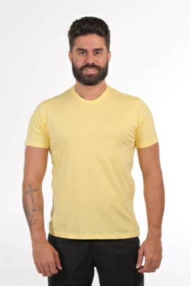 Imagem de Camiseta Masculina Algodão Básica Ixória amarela 