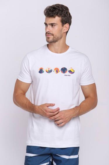 Imagem de Camiseta Masculina Algodão Circulos Polo Wear Branco