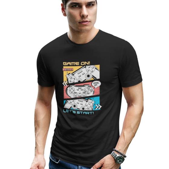 Imagem de Camiseta Masculina Algodão Estampada Game OnConfortável